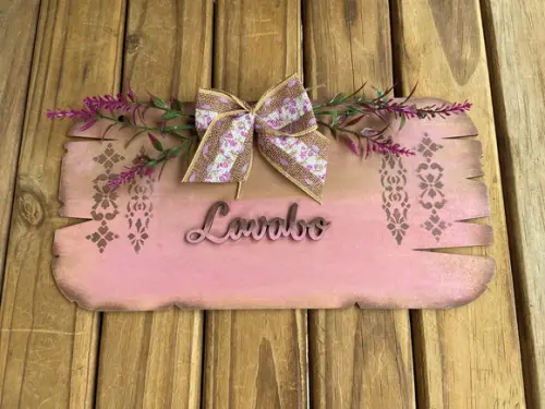 Placa Decorativa Lavabo