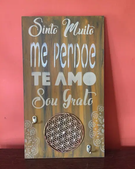 Placa Decorativa Mandala Flor da Vida