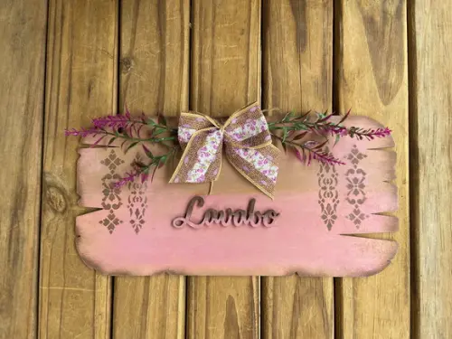 Placa Decorativa Lavabo
