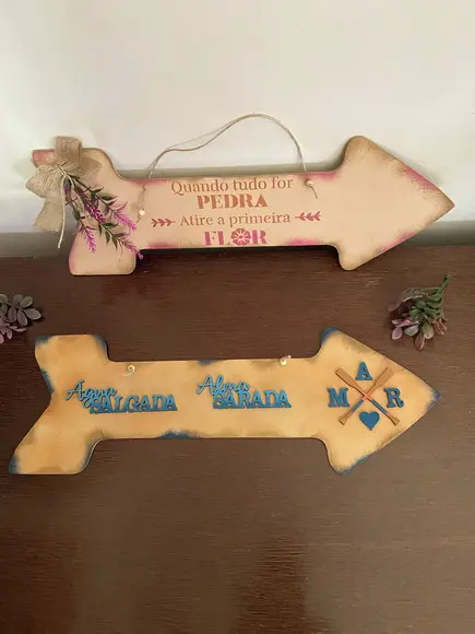 Placa Decorativa Setas