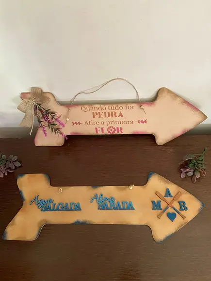 Placa Decorativa Setas