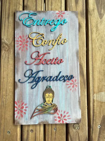 Placa Entrego Confio Aceito e Agradeço