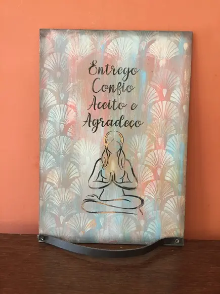 Placa Decorativa Yoga / Chaves