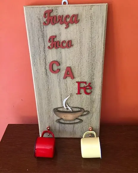 Placa Foco e Café