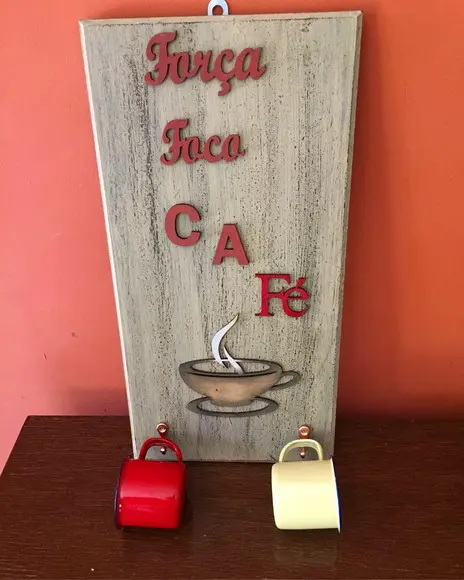 Placa Foco e Café