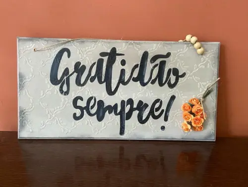 Placa Gratidão Sempre