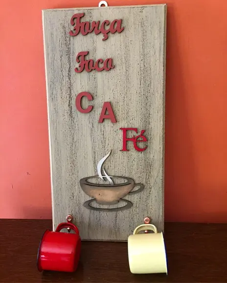 Placa Foco e Café