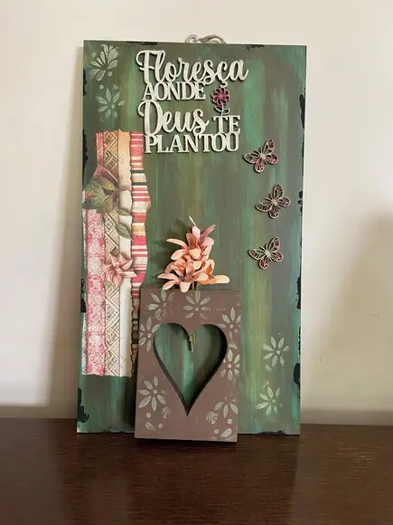 Placa Floral Decorativa