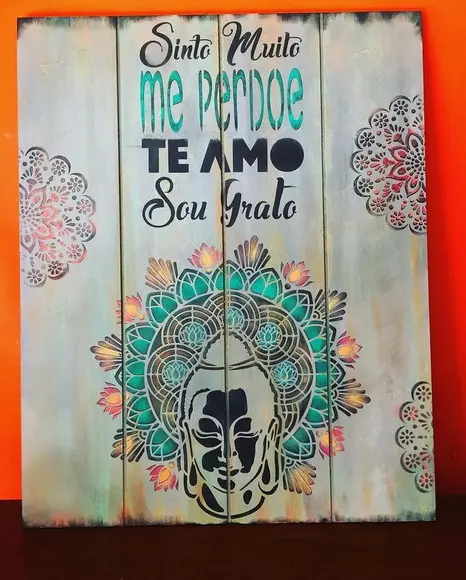 Placa Hoponopono e Buda