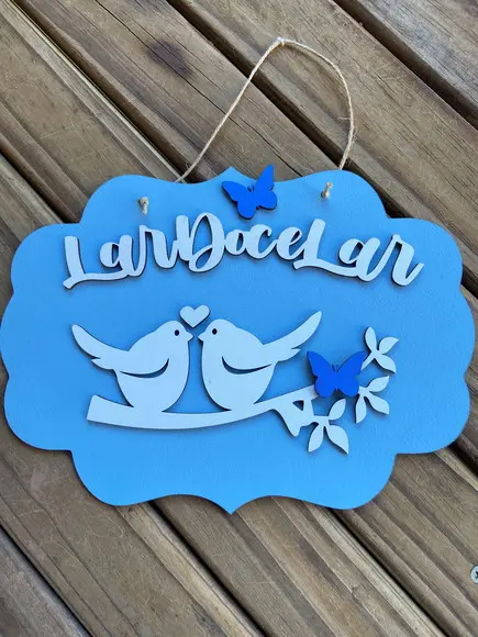 Placa Lar Doce Lar
