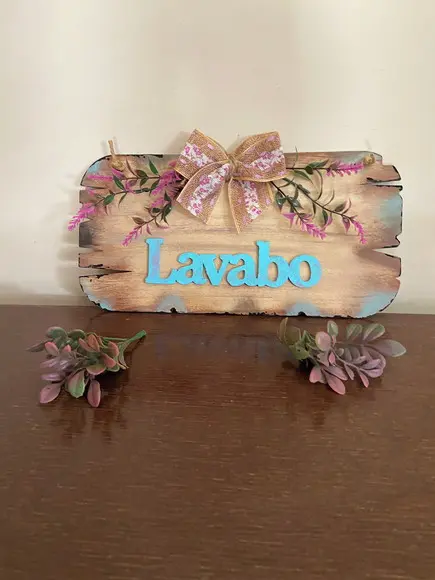 Placa Lavabo Rústica