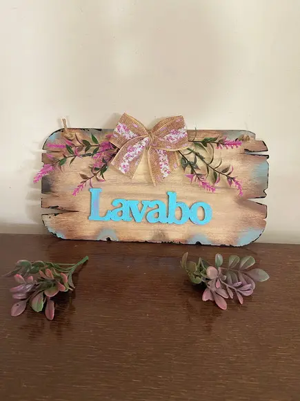 Placa Lavabo Rústica
