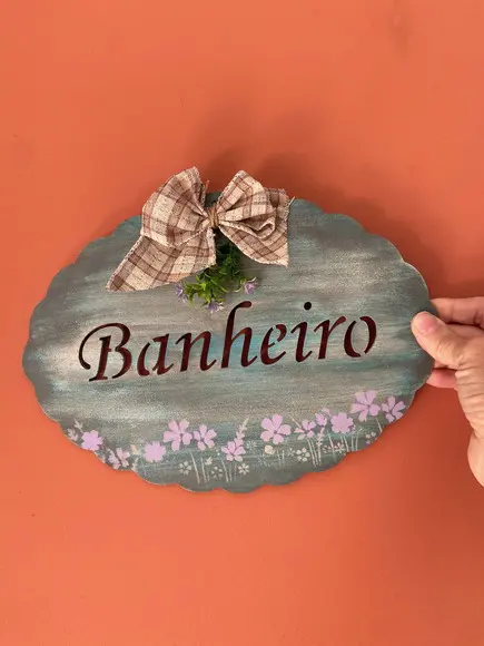 Placa para Banheiro