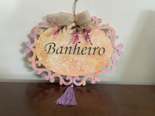 Placa Porta Lavabo