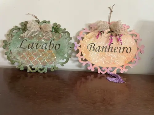 Placa Porta Lavabo