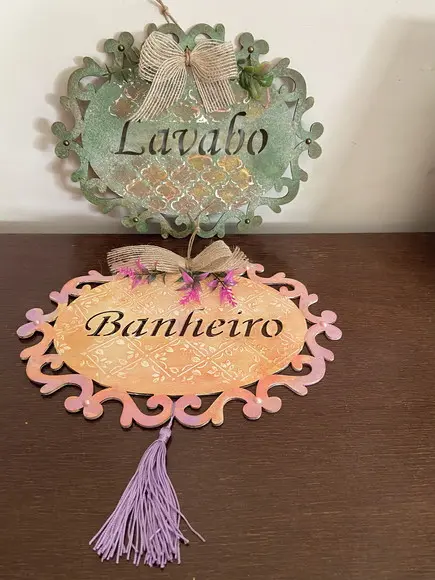 Placa Porta Lavabo