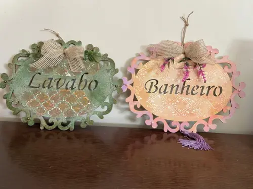 Placa Porta Lavabo