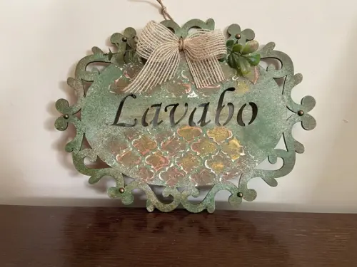 Placa Porta Lavabo