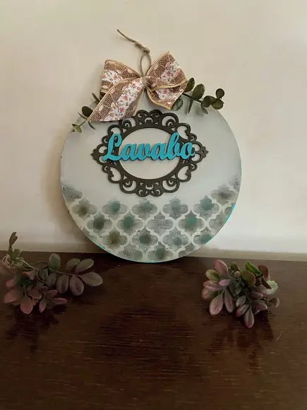 Placa Porta Lavabo