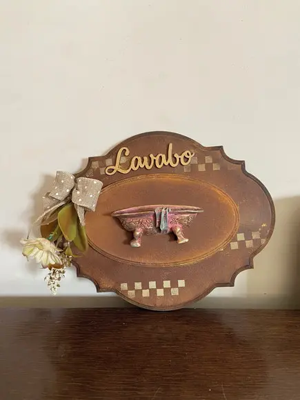 Placa Porta Lavabo