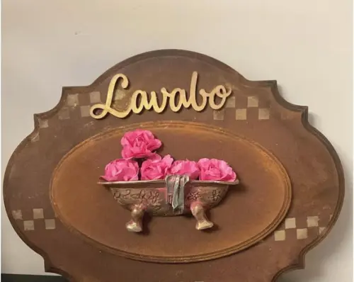 Placa Porta Lavabo