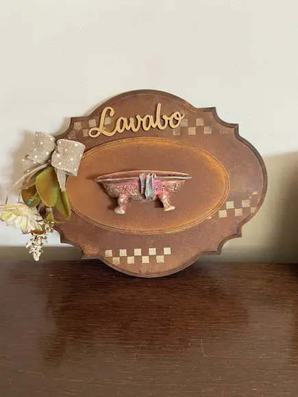 Placa Porta Lavabo