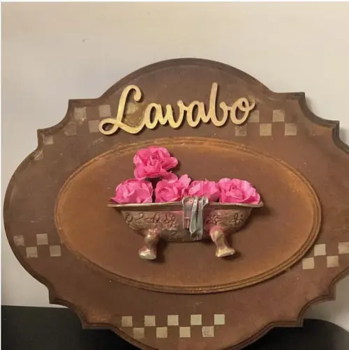 Placa Porta Lavabo