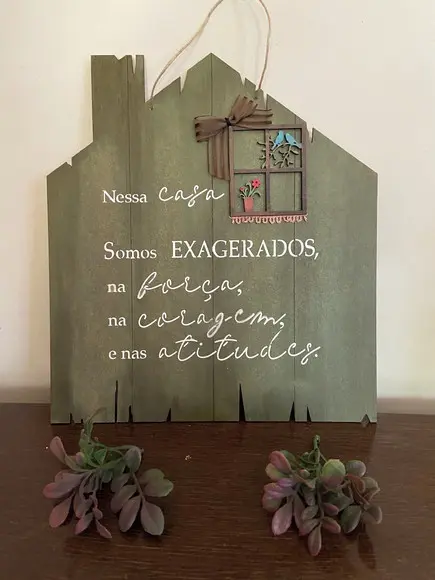 Placa Rústica Família