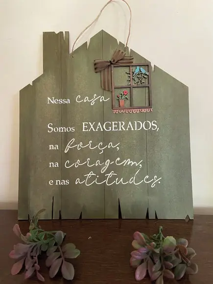 Placa Rústica Família
