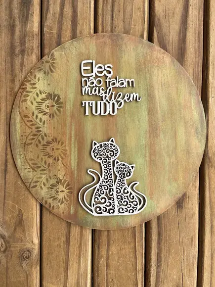 Placas Decorativas Pet Gato ou Cachorro