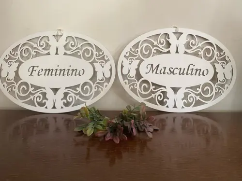 Placas Masculino / Feminino Banheiro