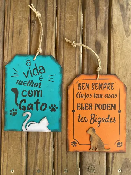 Plaquinhas Pet Cão e Gato