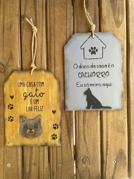 Plaquinhas Pet Cão e Gato
