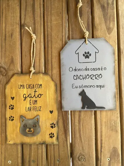 Plaquinhas Pet Cão e Gato