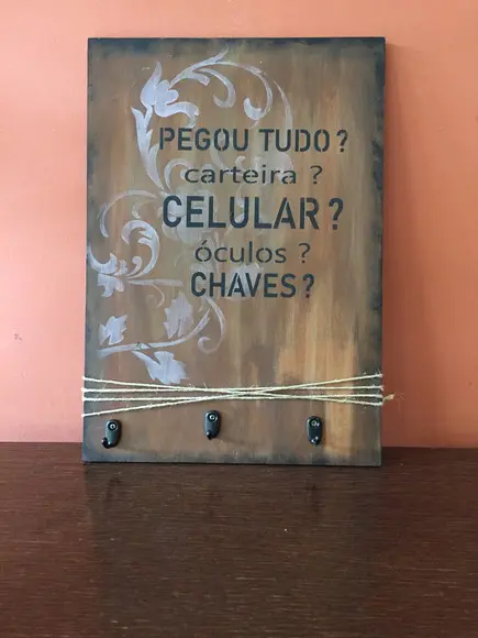 Porta Chaves de Parede mdf