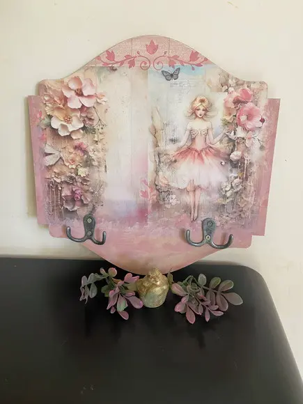 Porta Chaves Vintage Floral