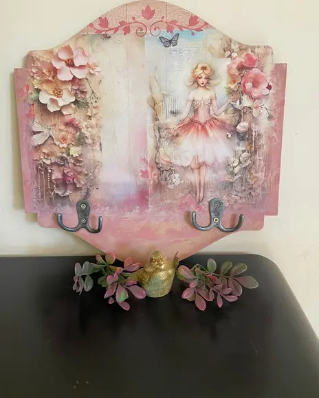 Porta Chaves Vintage Floral