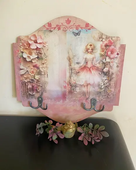 Porta Chaves Vintage Floral