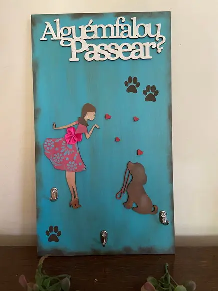 Porta Coleiras Vamos Passear  04