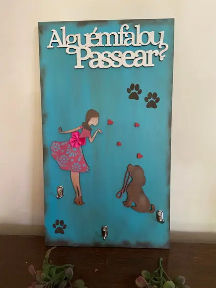 Porta Coleiras Vamos Passear  04