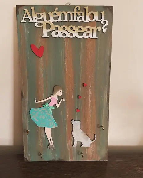 Porta Coleiras Vamos Passear? 02