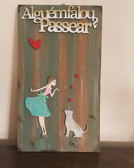 Porta Coleiras Vamos Passear? 02