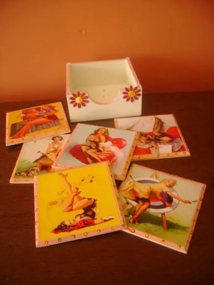 Porta Copos Pin-ups