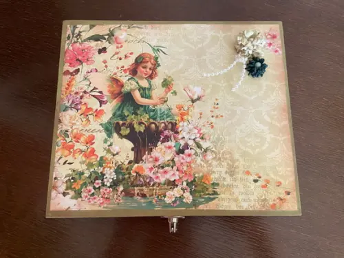 Porta Joias Decorada Floral