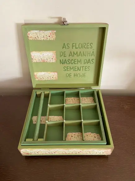 Porta Joias Decorada Floral