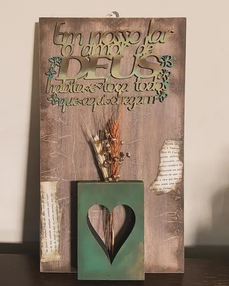 Quadro Decorativo com Flores Secas