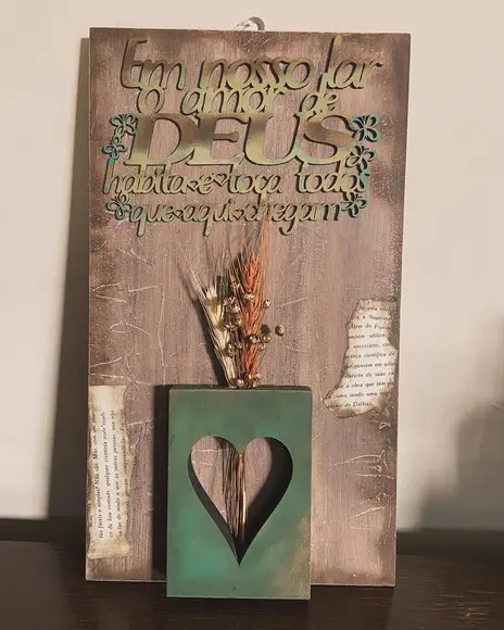Quadro Decorativo com Flores Secas