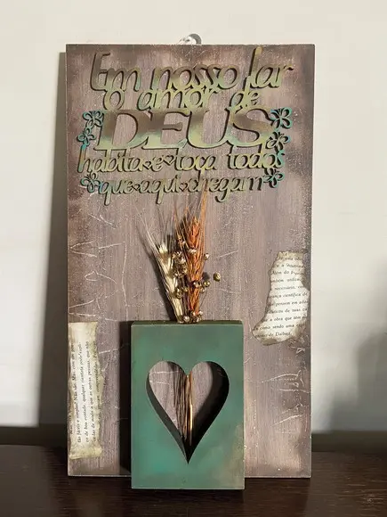 Quadro Decorativo com Flores Secas