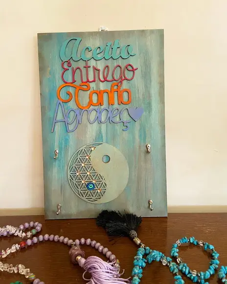 Quadro Entrego Confio Aceito Agradeço