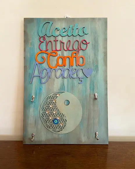 Quadro Entrego Confio Aceito Agradeço